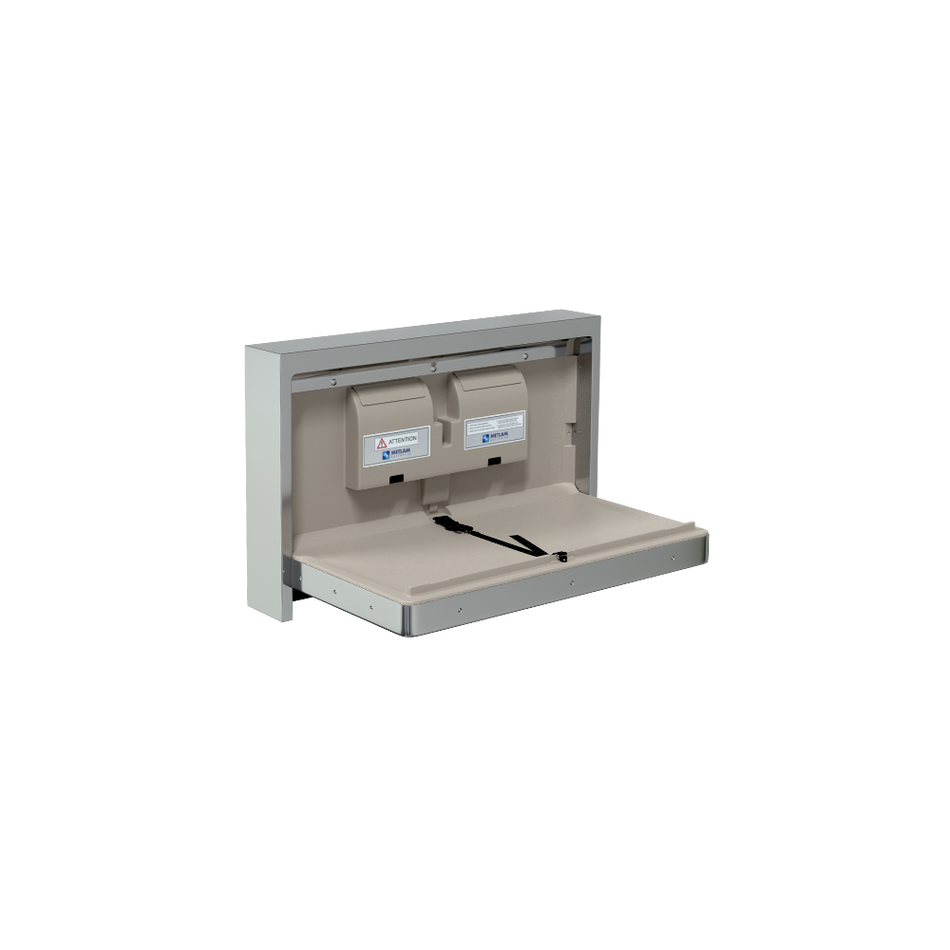 Surface Mounted Horizontal Baby Change Station in Stainless Steel - ML_8200SM