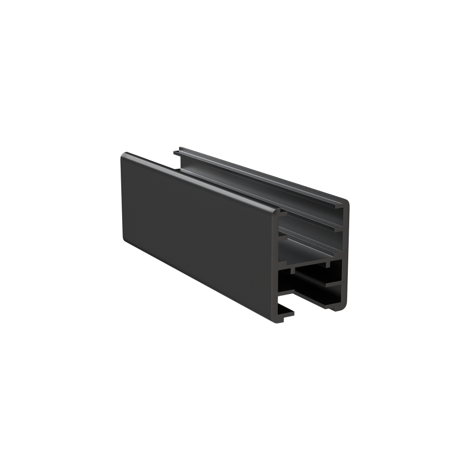 3600mm Universal Head Rail Channel in Designer Black - UNICH_36_DESIGNER