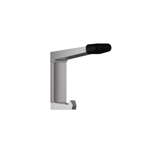 Coat Hook with Bumper in Satin Chrome Plate - 202C_HOOK_SCP