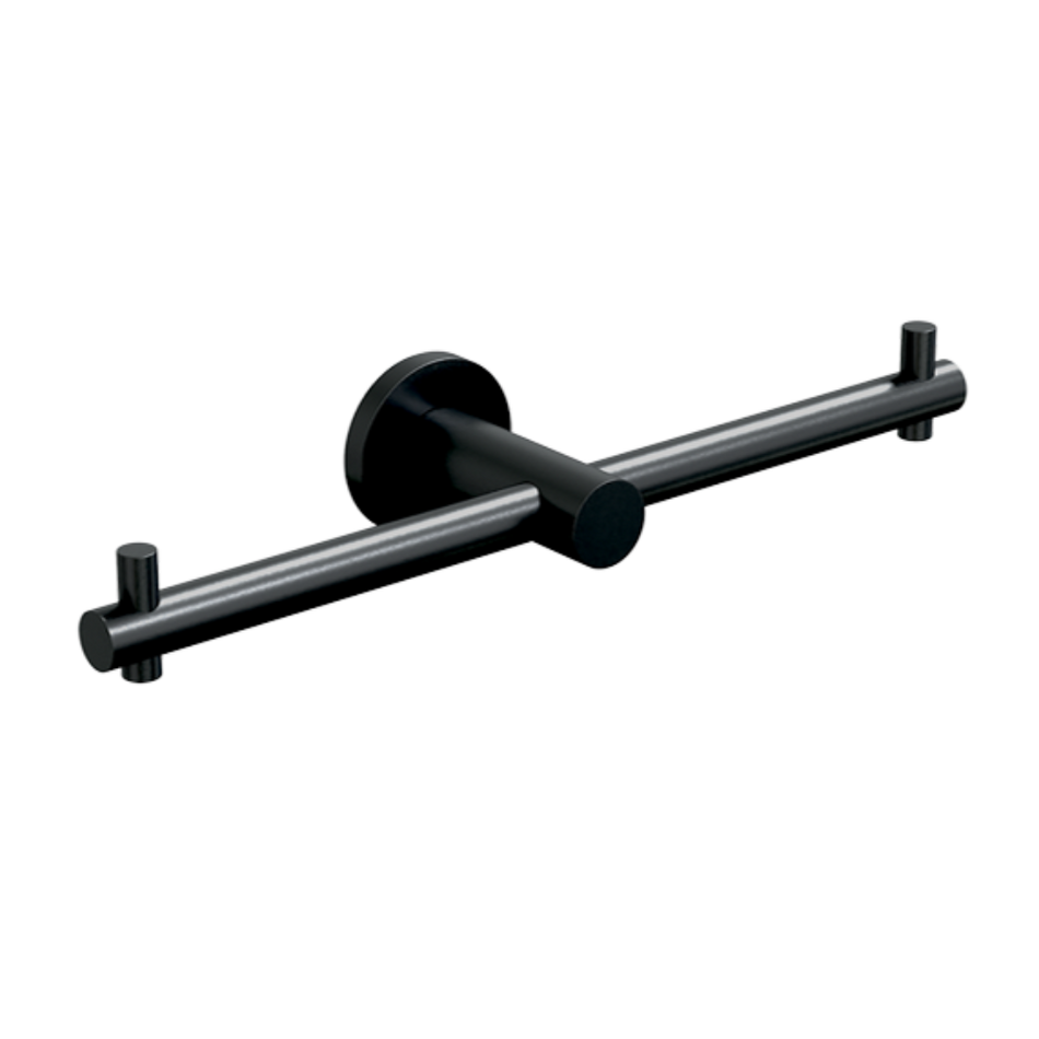 Double Toilet Roll Holder in Designer Black - 700_2TRH_DESIGNER