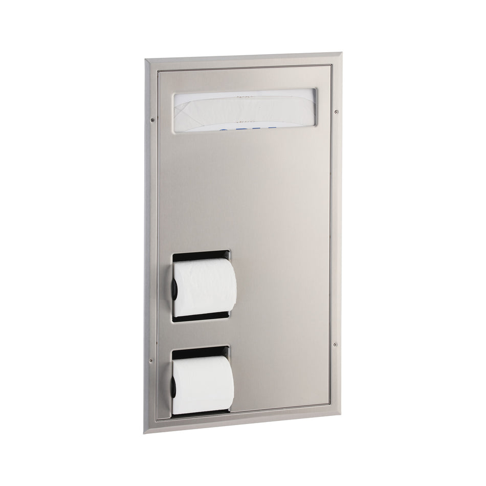 ClassicSeries Partition-Mounted Toilet Tissue and Seat Cover Dispenser - B3471
