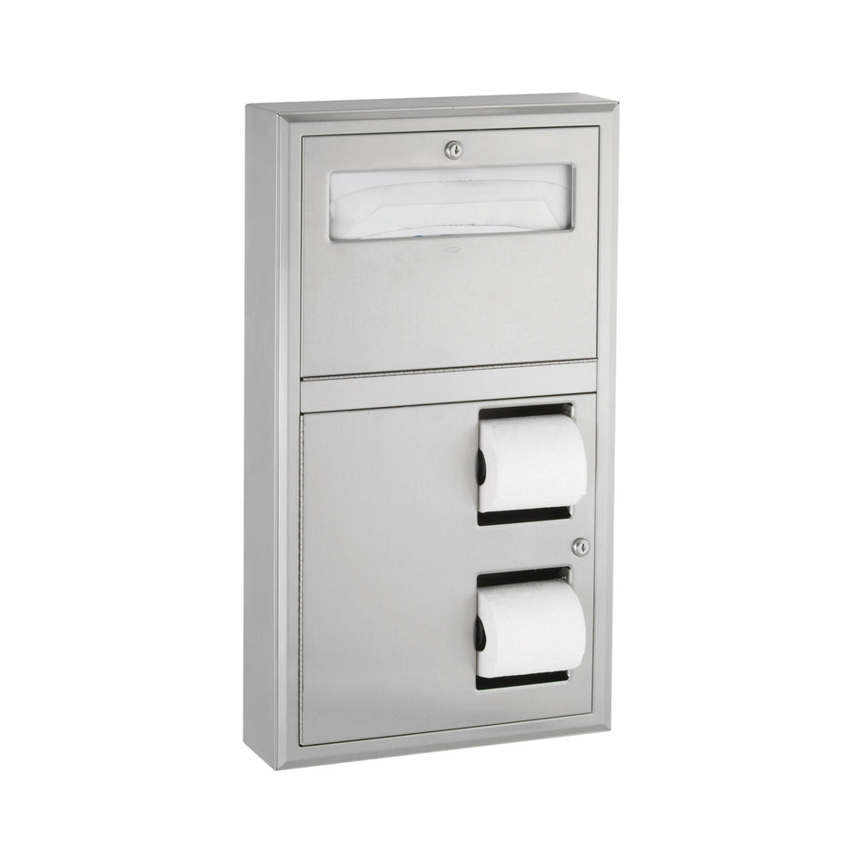 ClassicSeries Surface-Mounted Toilet Tissue Dispenser and Seat Cover Dispenser - B3479