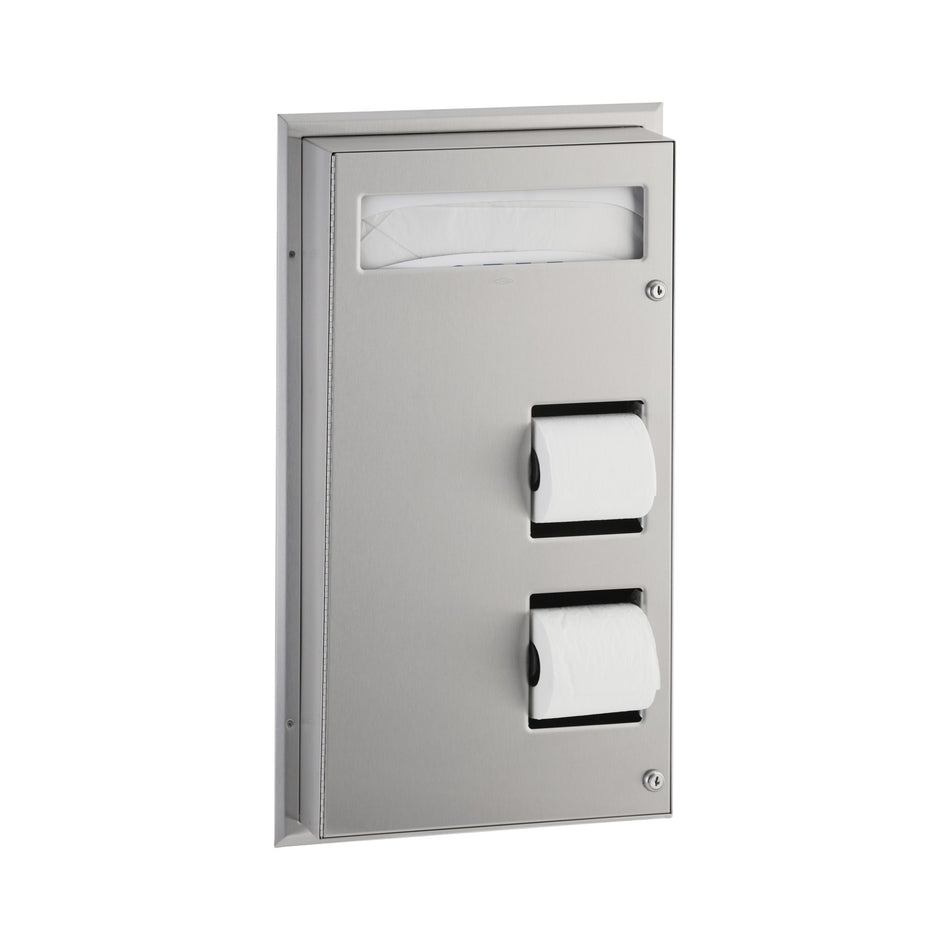 ClassicSeries Partition Mounted Toilet Tissue and Seat Cover Dispenser - B347