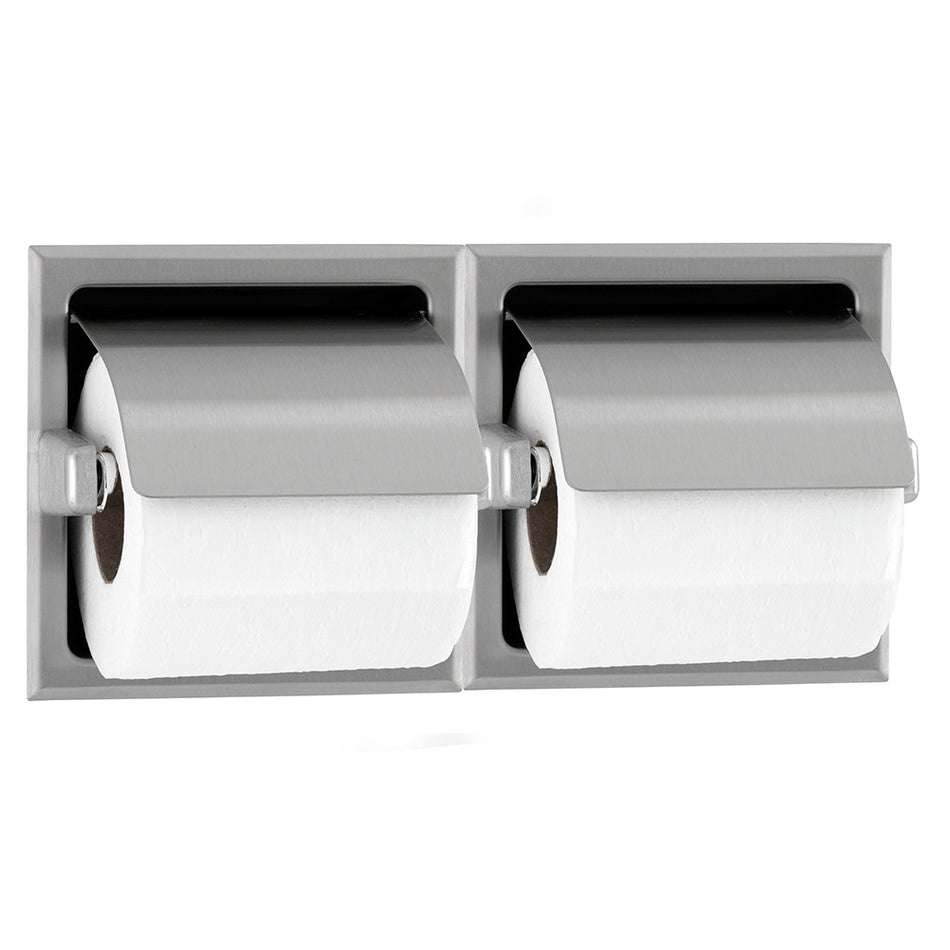 Double Recessed Toilet Tissue Dispenser With Hood - B699 /  B6997