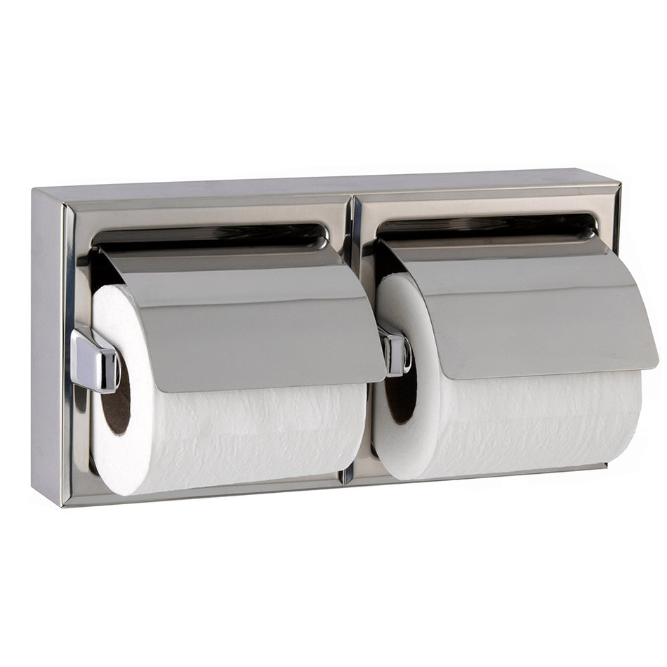 Double Toilet Roll Holder With Hood - B6999 / B69997