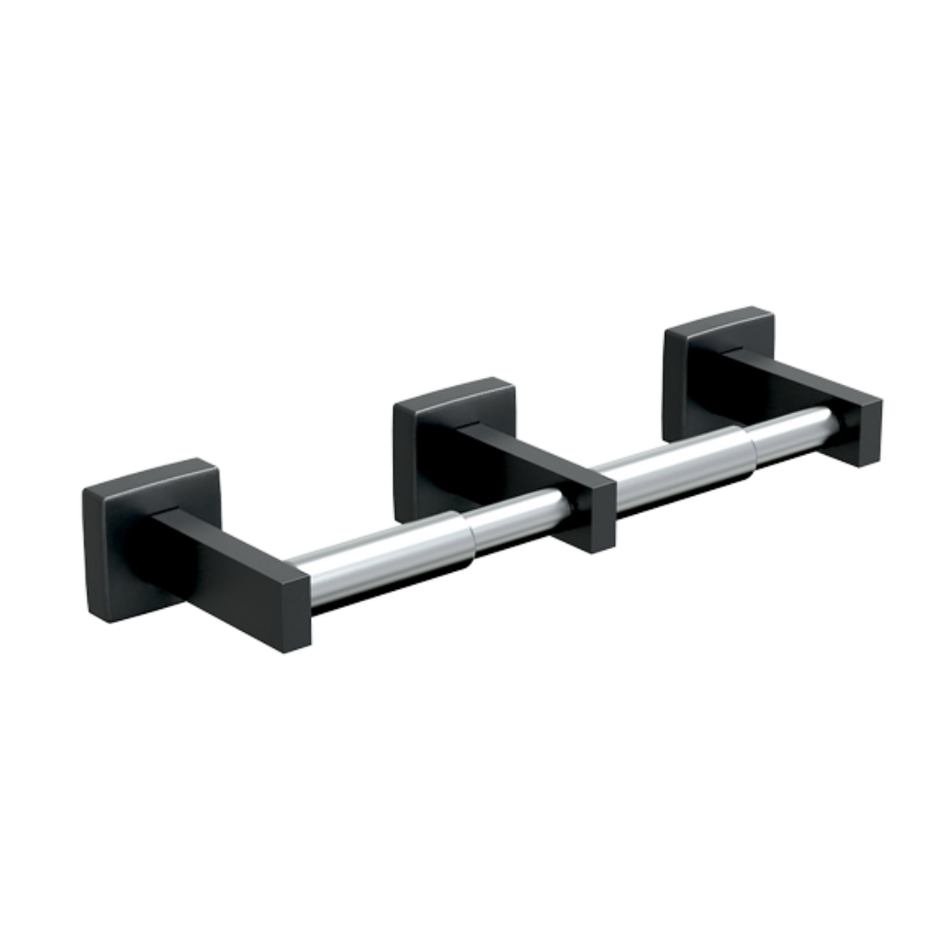 Double Toilet Roll Holder in Designer Black - ML256_DESIGNER