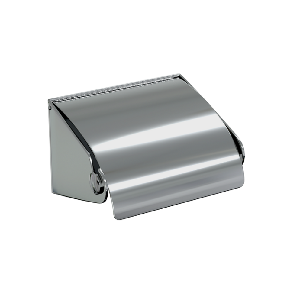 Hooded Single Toilet Roll Holder in Polished Stainless Steel - ML272_TRH_PSS
