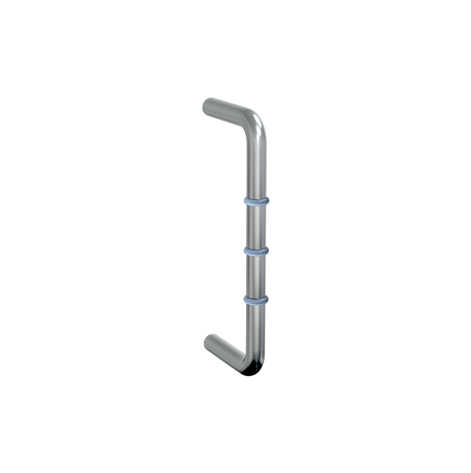 D-Pull Handle with Rubber Stopper in Satin Stainless Steel - ML315R_SS
