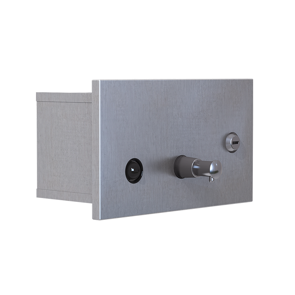 Recessed Horizontal Soap Dispenser in Satin Stainless Steel - ML640AS_N