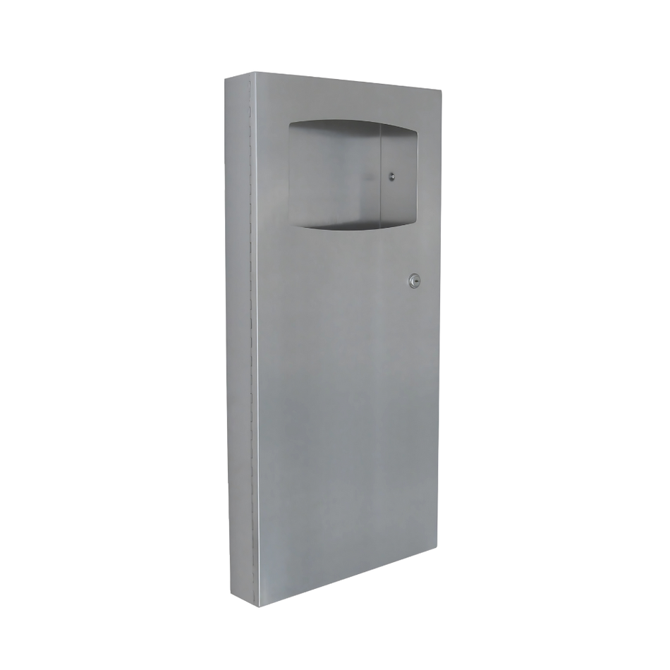 9L Surface Mounted Waste Receptacle in Satin Stainless Steel - ML710R_SM_MK2