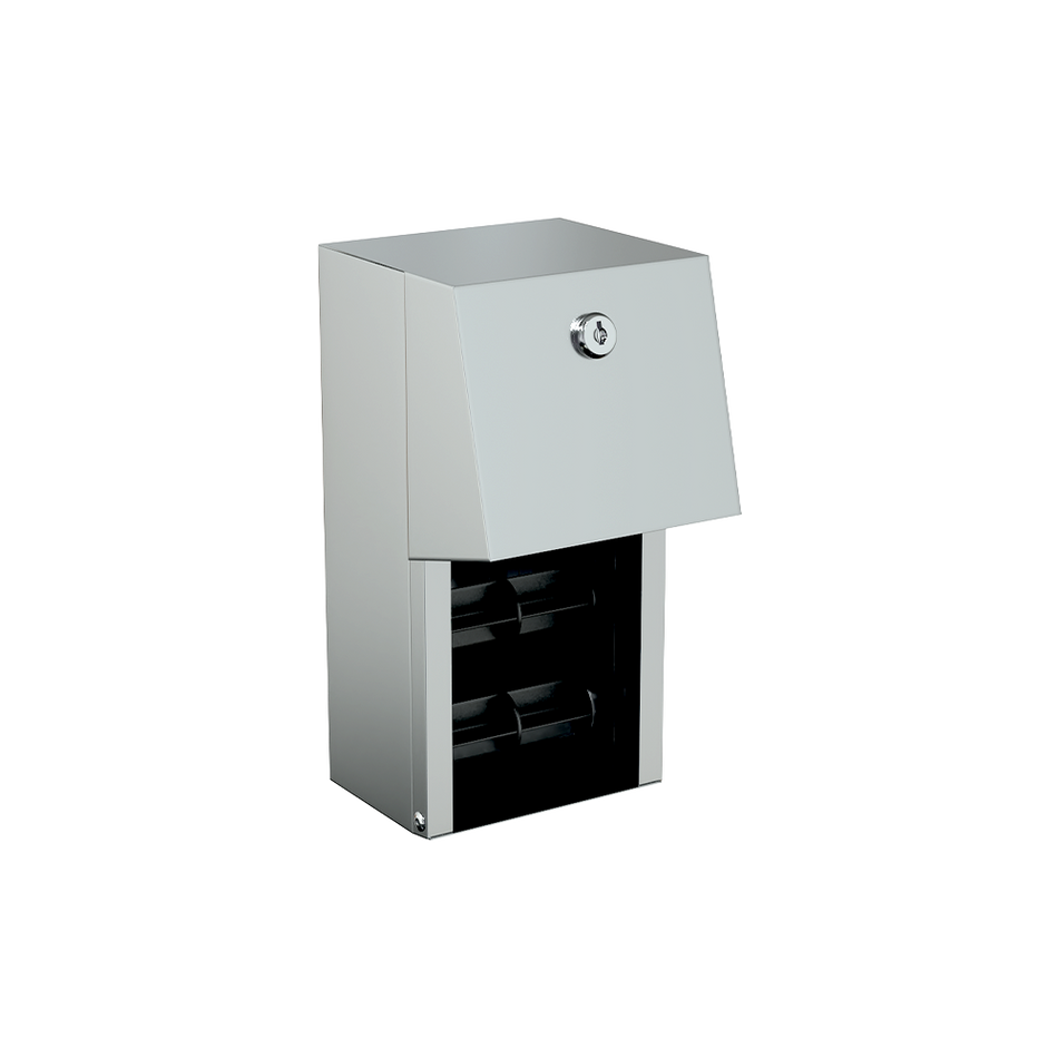Double Toilet Roll Dispenser in Satin Stainless Steel - ML800