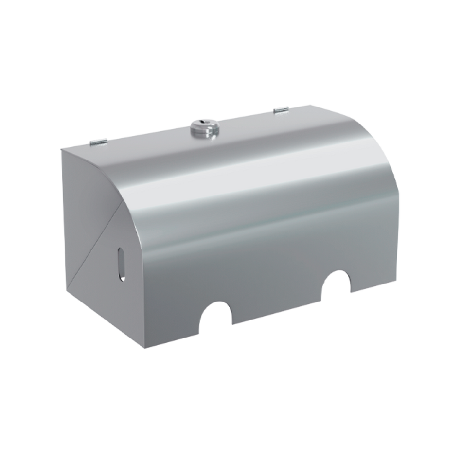 Double Toilet Roll Holder Lockable in Satin Stainless Steel - ML835_TRH