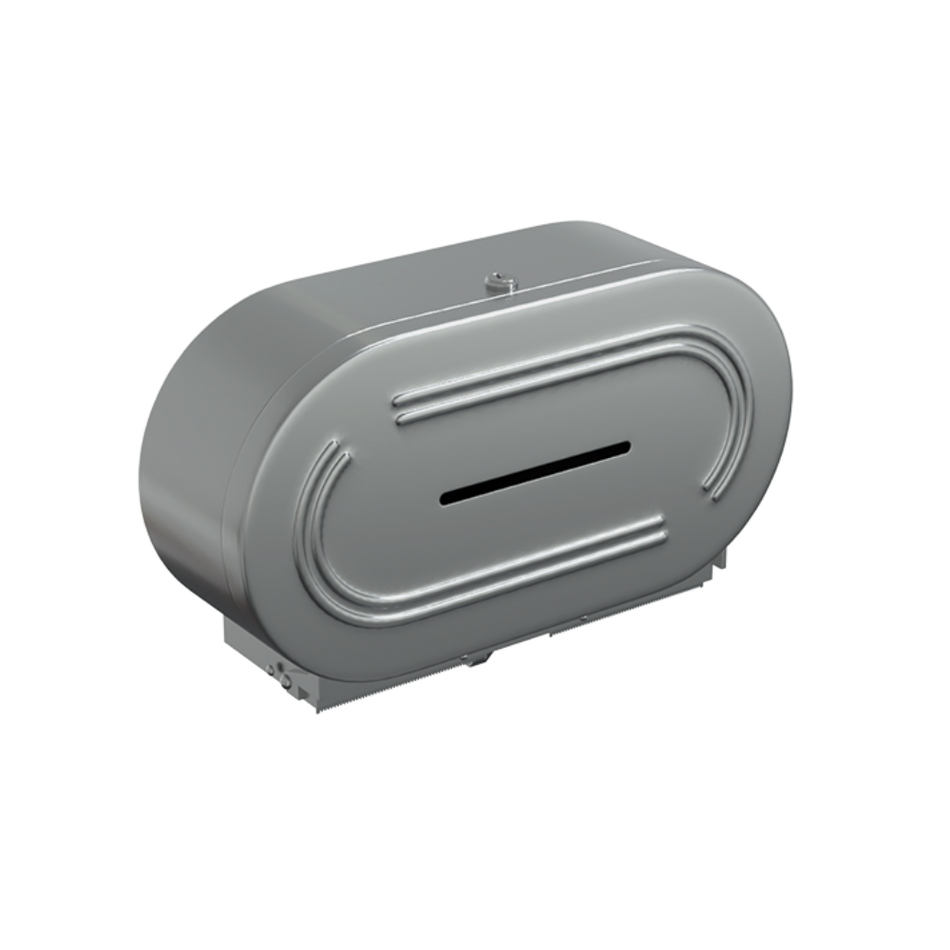 Double Jumbo Toilet Roll Dispenser in Satin Stainless Steel - ML841DBL