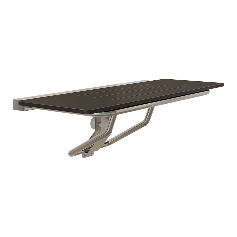 Accessible Folding Shower Seat Compact Laminate in Designer Black - ML994_CL_DESIGNER