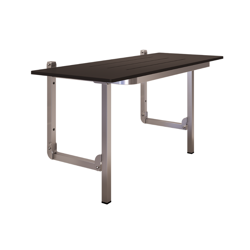 Accessible Folding Shower Seat Compact Laminate in Designer Black - ML995_CL_DESIGNER