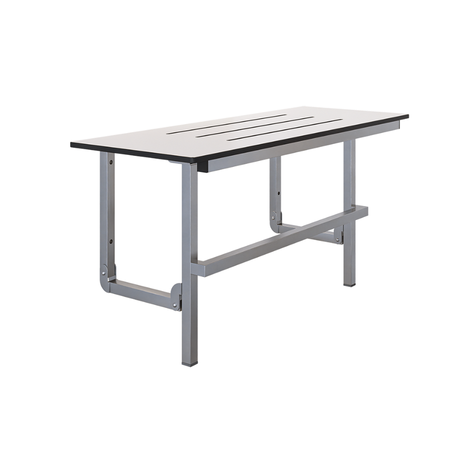 Accessible Folding Shower Seat with Handle in Phenolic - ML995_PH