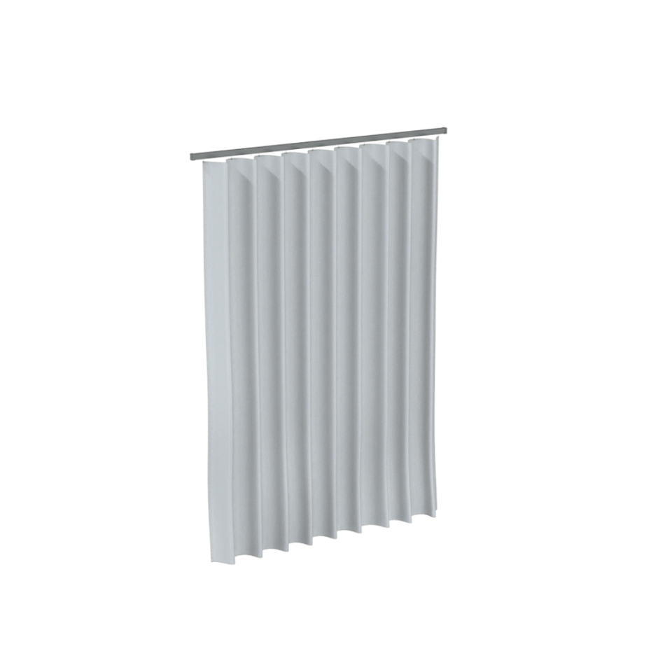 2600mm x 2000mm White Nylon Taffeta Shower Curtain - SC_WNT2620