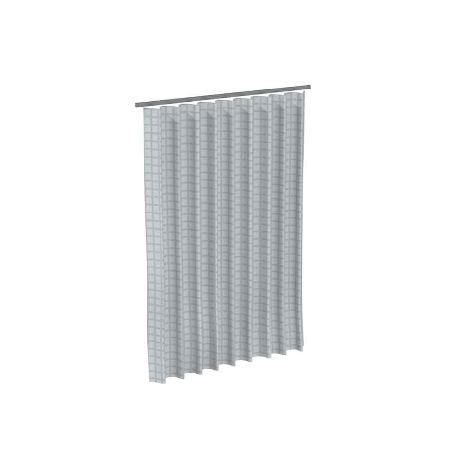 3000mm x 1800mm Box Stripe Polyester Shower Curtain - SC_WBS3018