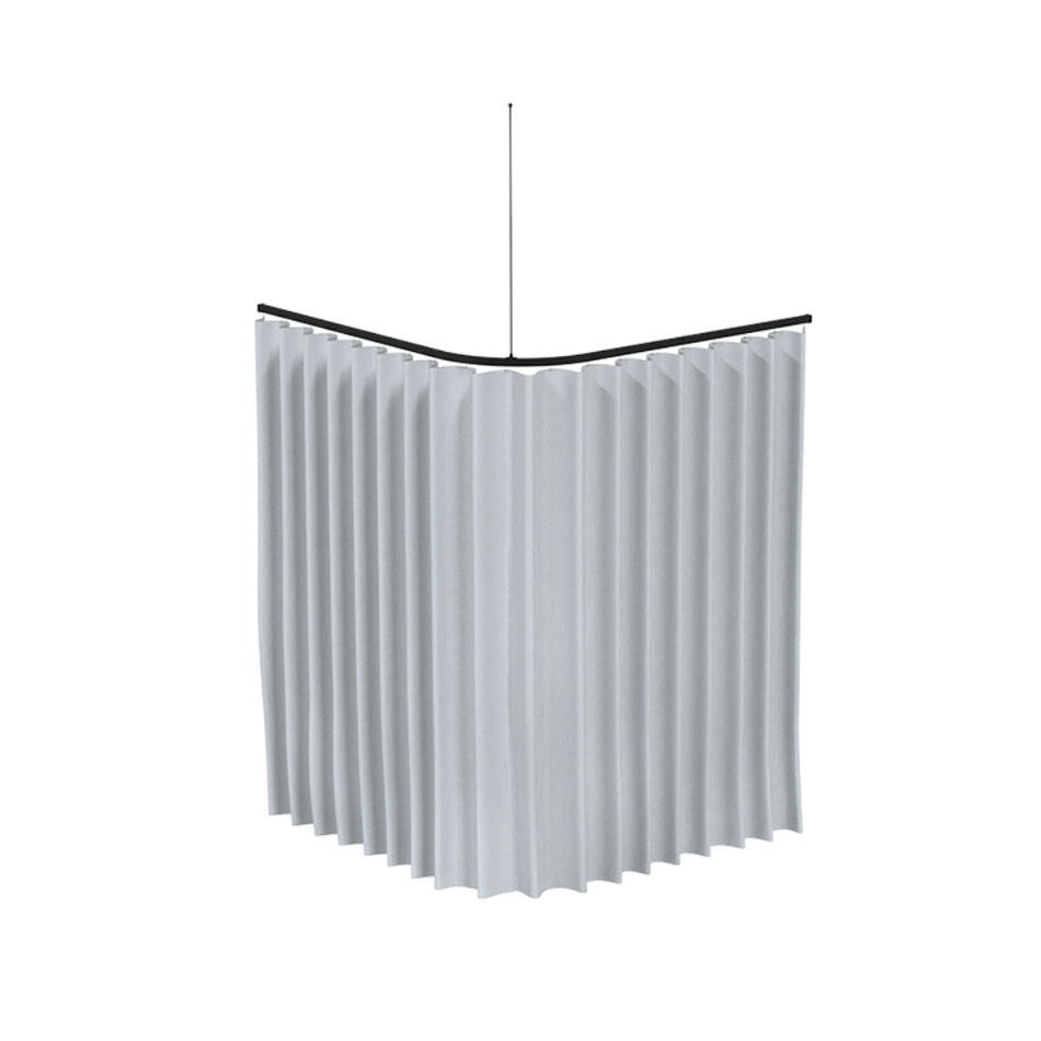 1600mm x 1600mm L Bend Shower Curtain Track System in Designer Black - SCT_1600X1600_DESIGNER