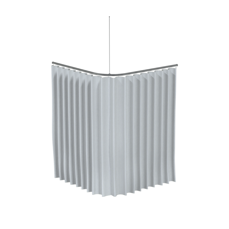 1600mm x 1600mm Modular L Bend Shower Curtain Track System - SCT_MOD1600x1600MM