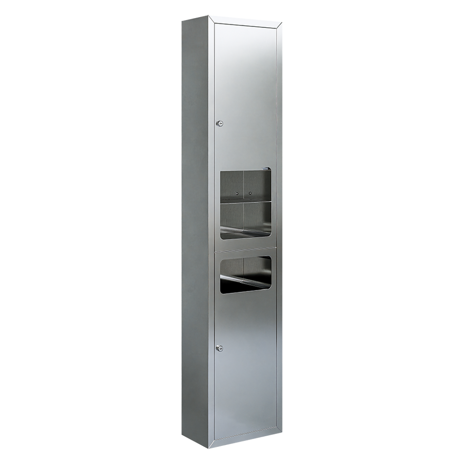 Accessible Paper Towel Dispenser, Hand Dryer & 21L Waste Receptacle - Surface Mounted - ML_ECLIPSE_3N1SM_D