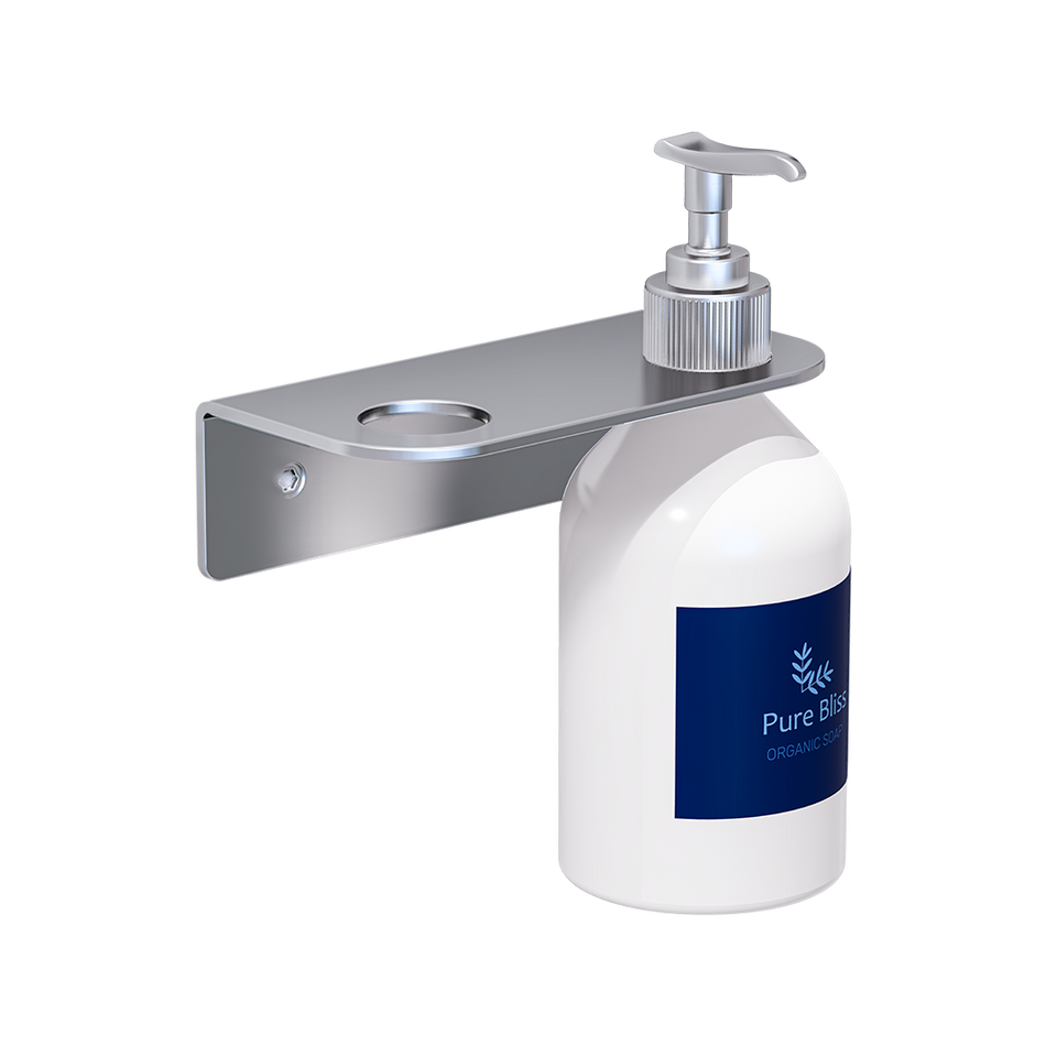Double Soap Bottle Holder in Satin Stainless Steel - ML_SBH2_SS