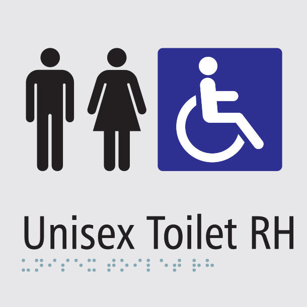 Unisex Toilet RH Sign - PG10 – Complete Washrooms