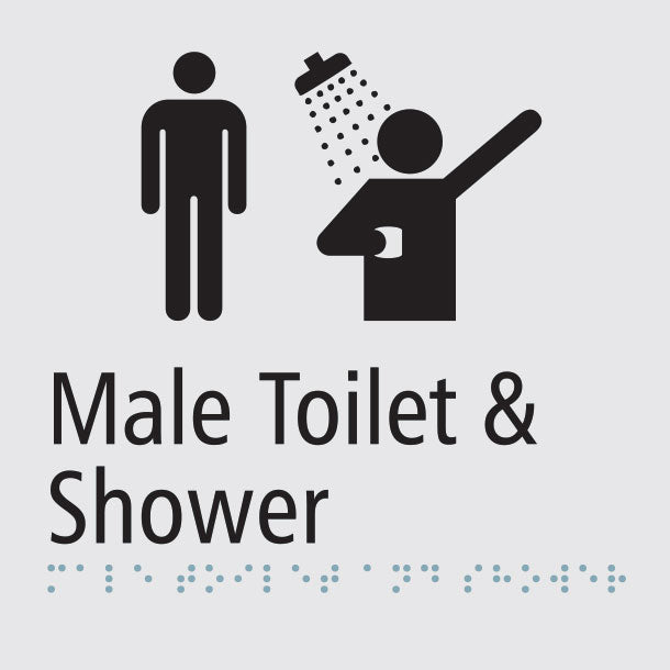 Male Toilet & Shower Sign - PG17