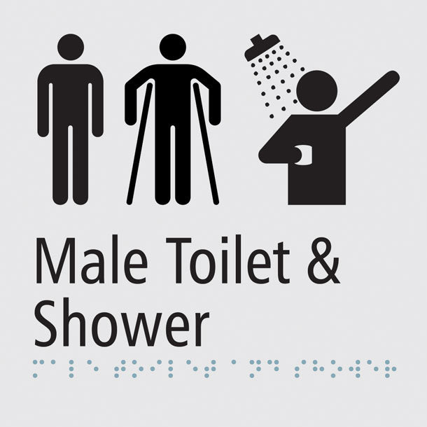 Male & Ambulant Toilet & Shower Sign - PG42