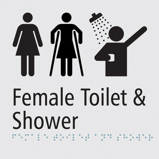 Female & Ambulant Toilet & Shower Sign - PG43