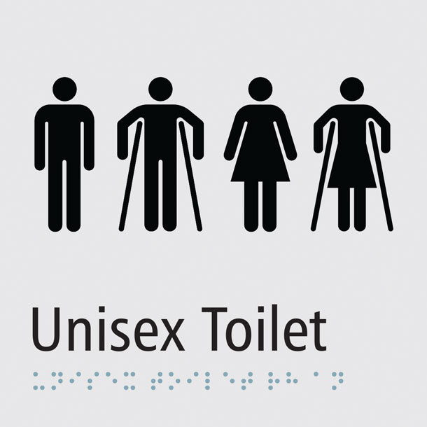 Unisex & Ambulant Toilet Sign - PG44