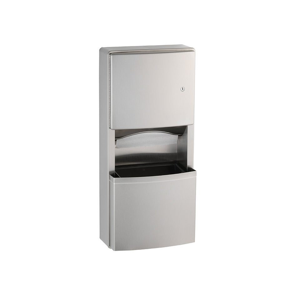 Contura® Series Surface-Mounted Paper Towel Dispenser / Waste Bin - 11.3 Litres - B43699