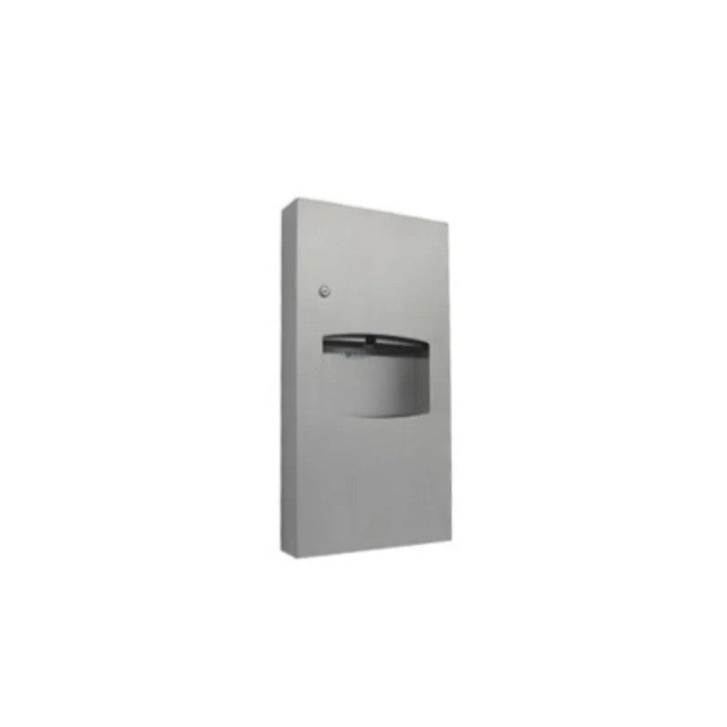 Surface Mounted Paper Towel Dispenser & Waste Receptacle in Satin Stainless Steel - ML710_SM_MK2