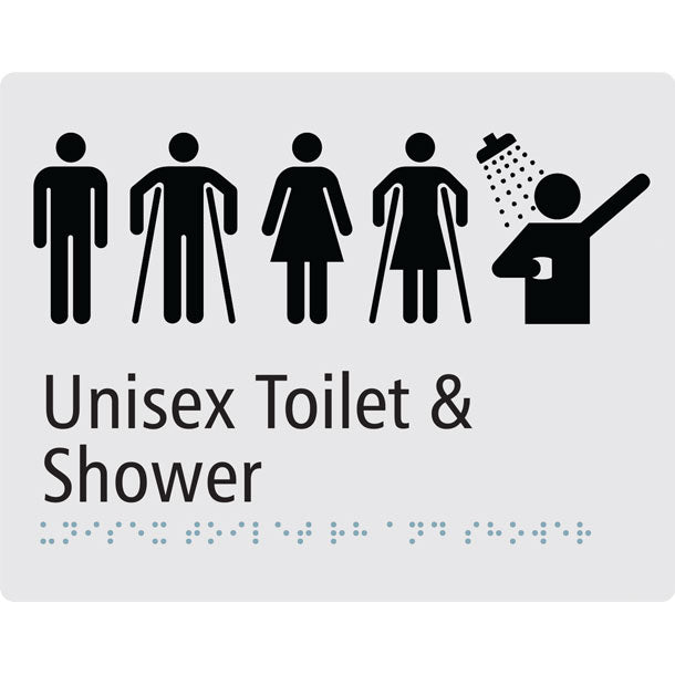 Unisex & Ambulant Toilet & Shower Sign - PG45